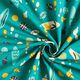 French Terry Sommersweat retro Sommer  | PETIT CITRON – petrol,  thumbnail number 8