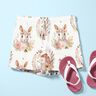 Baumwollpopeline Hase und Igel im Blumenkreis Digitaldruck – elfenbein,  thumbnail number 5