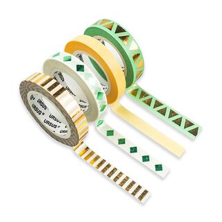 Washi Tape edles Ethno [ 10 mm x 10 m, 4Stück ] – Farbmix, 