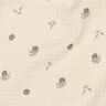 GOTS Musselin/ Doppel-Krinkel Gewebe romantische Blümchen  | Poppy Fabrics – hellbeige/zimt,  thumbnail number 2