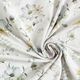 GOTS Baumwolljersey große Aquarell-Blumen – nebelgrau/aquablau,  thumbnail number 3