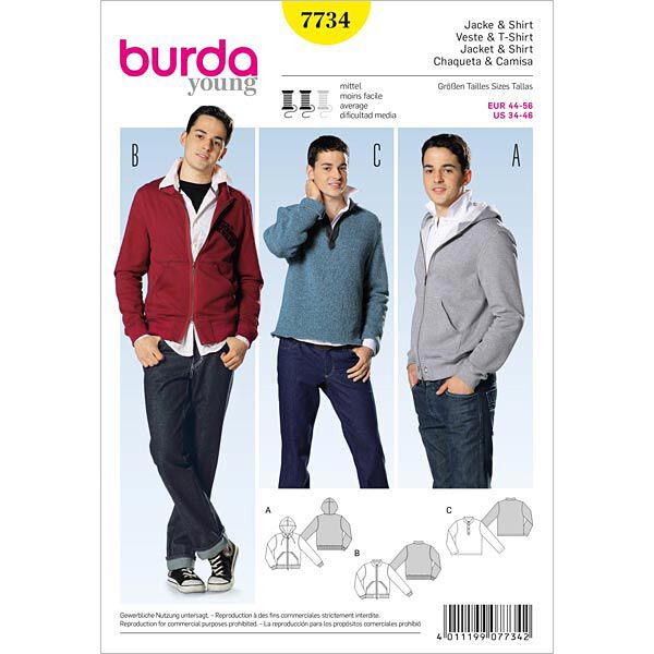 Jacke / Shirt | Burda 7734 | 44-56,  image number 1