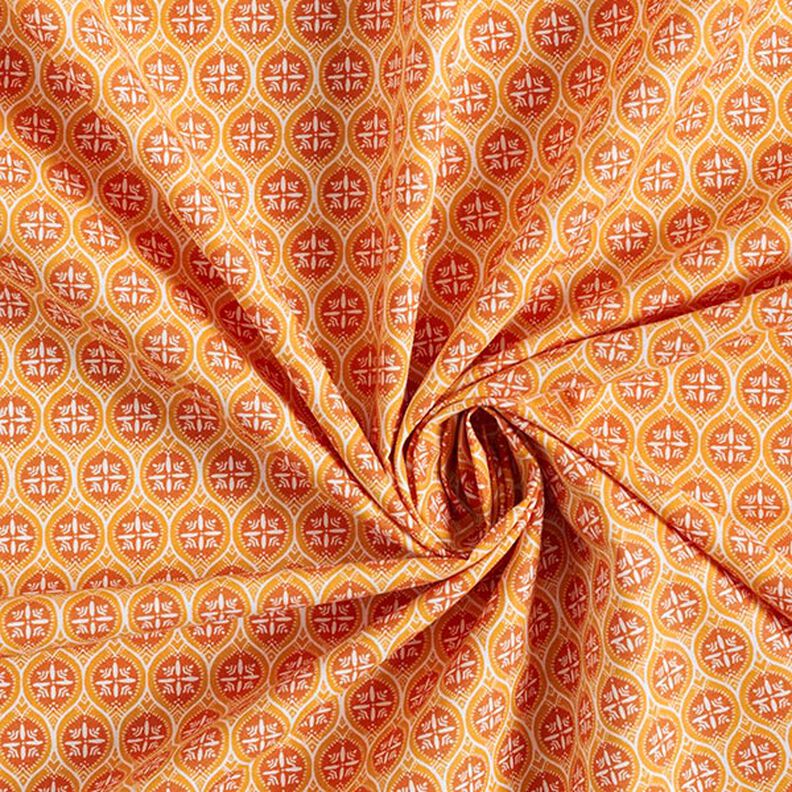 Baumwollstoff Cretonne Fliesenornamente – orange,  image number 3