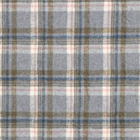 Steppstoff Flanell Karo | Poppy Fabrics – grau, 