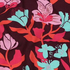 LENZING™ ECOVERO™ Viskosestoff Amira Floral | Nerida Hansen – merlot/chili, 