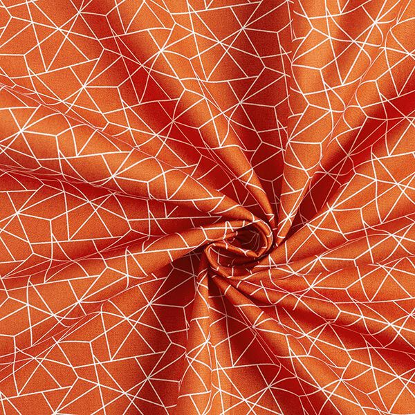 Baumwollstoff Popeline Grafisch – terracotta