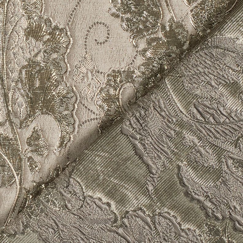 Bekleidungsjacquard Brokat Blumen – taupe, image number 4