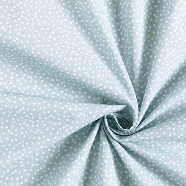 Baumwollstoff Cretonne unregelmäßige Punkte – babyblau | Reststück 50cm