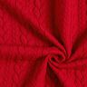 Jerseyjacquard Cloqué Zopfmuster – rot,  thumbnail number 3