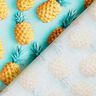 Baumwollstoff Popeline Ananas – aquablau/gelb,  thumbnail number 4