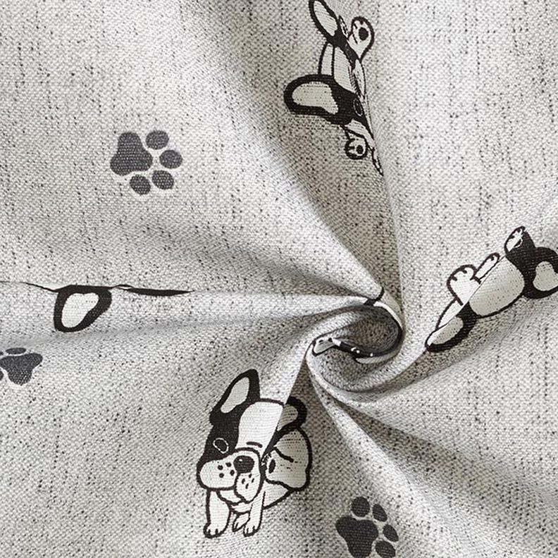 Dekostoff Canvas Bulldogge – grau,  image number 3