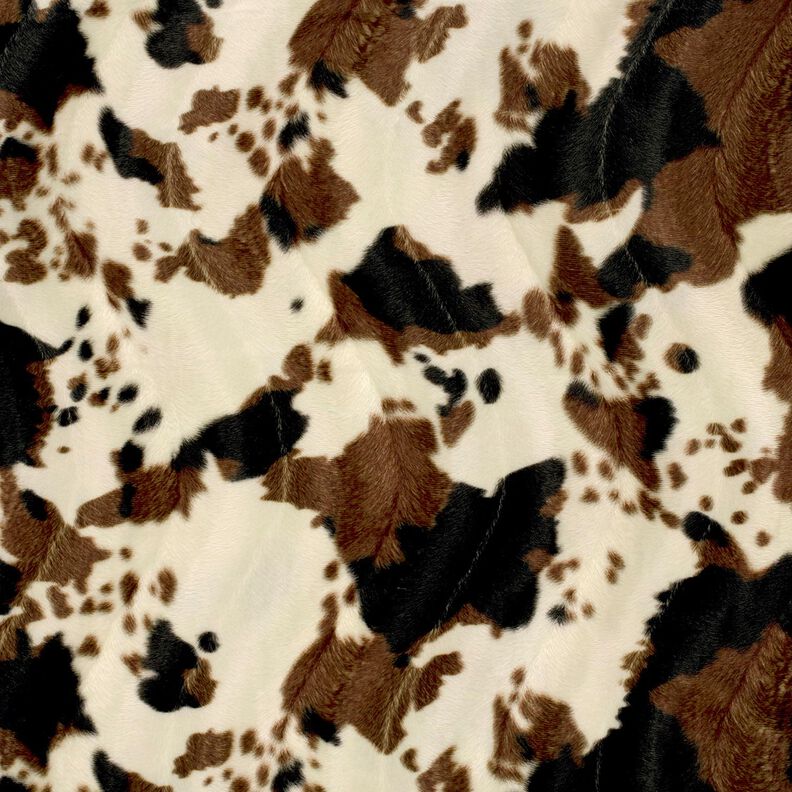 Tierfellimitat Kuh – braun/weiss,  image number 1