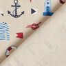 Dekostoff Halbpanama maritime Klassiker – natur/marineblau,  thumbnail number 4