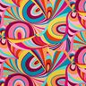 Viskose-Baumwoll Voile abstrakte Schlingen – pastellviolett/aquablau,  thumbnail number 1