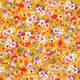Beschichtete Baumwolle niedliche Blümchen – currygelb – Muster,  thumbnail number 1