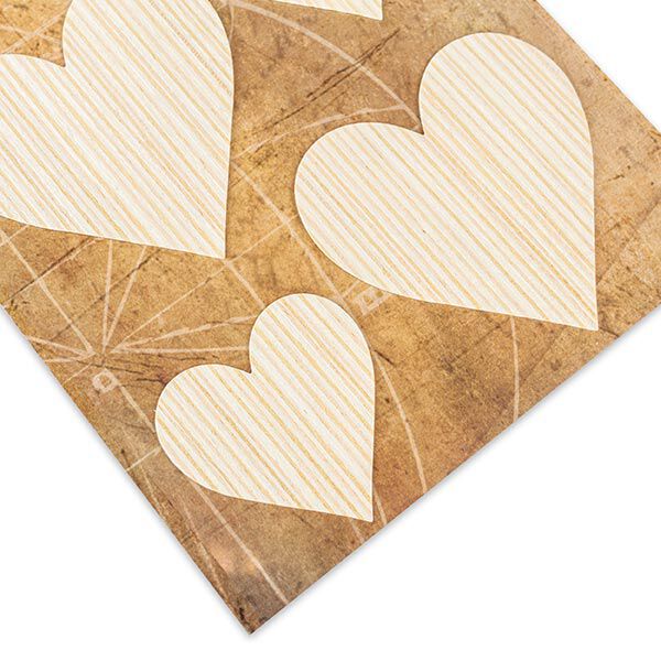 Bambus Sticker Herzen  – beige,  image number 2