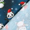 Baumwolljersey Panda in Weihnachtsstimmung | Glitzerpüppi – nachtblau/chili,  thumbnail number 4