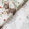 Baumwollstoff Cretonne Katzen in der Blumenwiese – silbergrau,  thumbnail number 4
