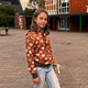 Sweatshirt angeraut Aquarell-Herzen Digitaldruck | by Poppy – terracotta/lachs,  thumbnail number 6