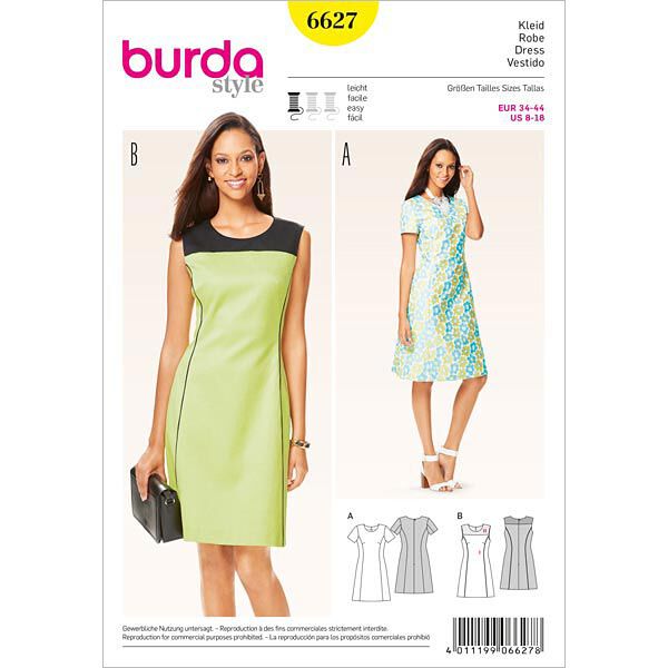 Kleid | Burda 6627 | 34-44,  image number 1