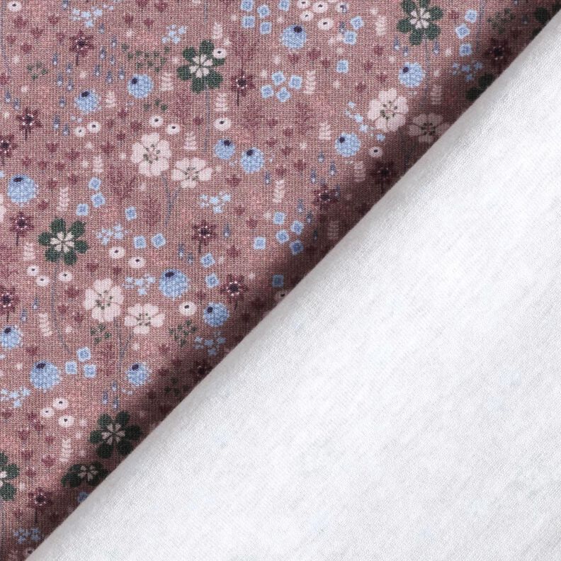 Baumwolljersey Waldblumenwiese Digitaldruck – dunkelaltrosa,  image number 4