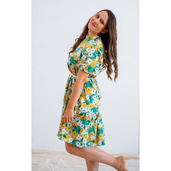 GOTS Baumwolljersey Vögel & Blumen B-Ware | Tula – pastellgrün, image number 7
