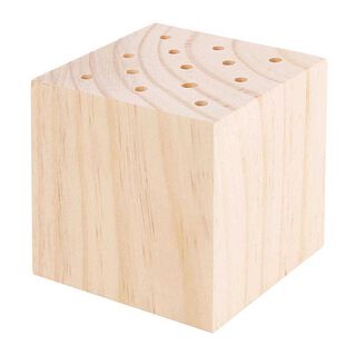 Holzständer für Trockenblumen [ 8 x 8 x 8 cm ] | Rico Design – natur, 