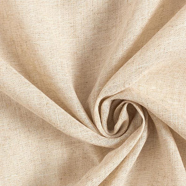 Dekostoff Voile Lurex – natur/gold,  image number 1