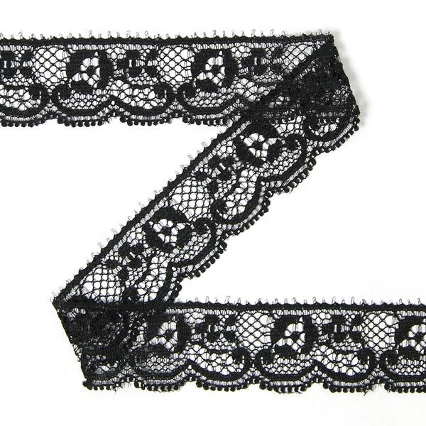 Spitzenband, dezent [20 mm] - schwarz,  image number 1
