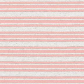 Viskosejersey unregelmäßige Glitzerstreifen – wollweiss/rosé, 