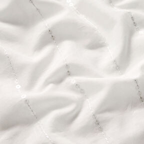 Voile Baumwoll-Seide-Mix Pailletten – weiss, 