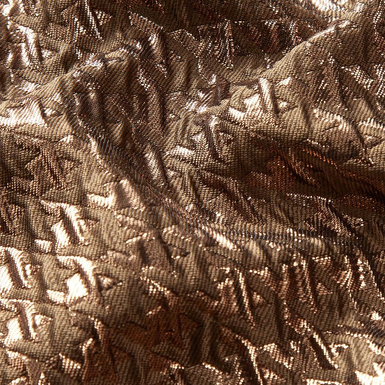 Cloqué Glitzer-Hahnentritt – mittelbraun,  image number 2