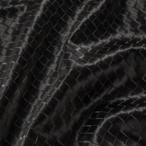 Kunstleder geflochten | Katia Fabrics – schwarz, 
