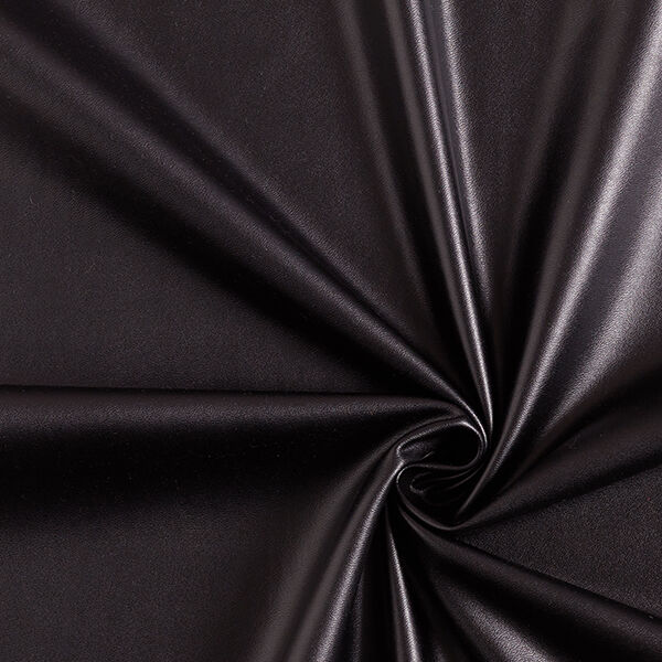 Stretch Kunstleder Uni – schwarz, image number 1
