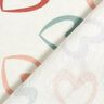 Baumwolljersey bunte Herzen &ndash; weiss/flieder,  thumbnail number 4