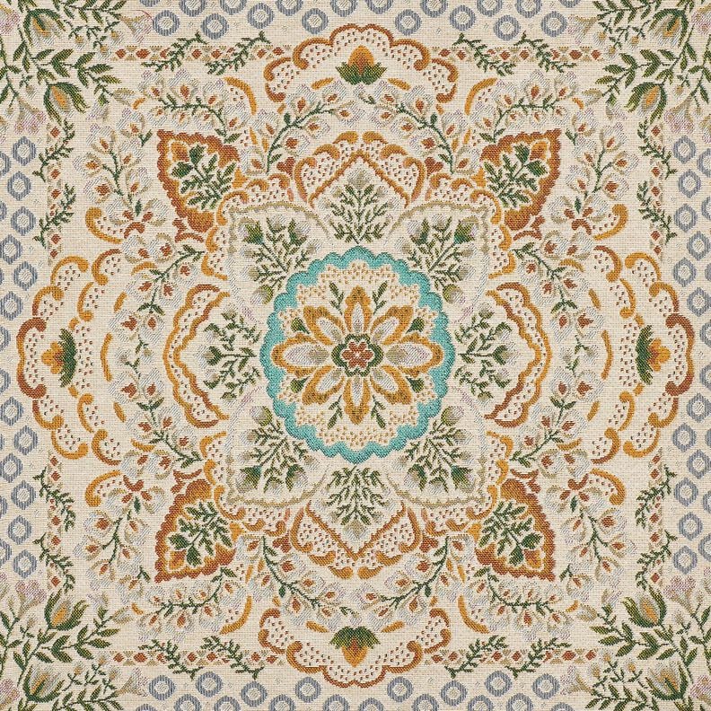 Dekopanel Gobelin großes Mandala – senf/hellbeige,  image number 1