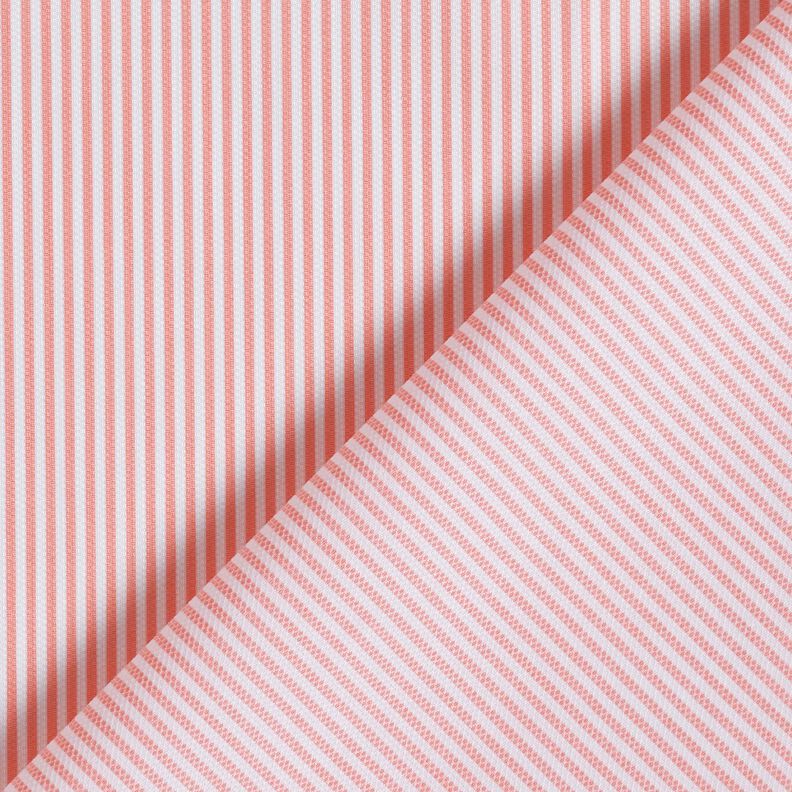 Baumwollstoff schmale Streifen – weiss/pfirsichorange, image number 4