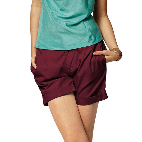 Baumwollköper Stretch – bordeauxrot | Reststück 100cm