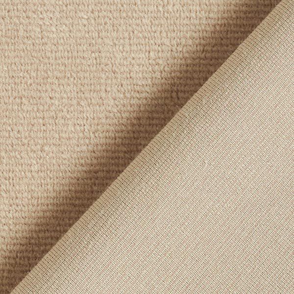 Jersey Cordsamt Querrips – sand | Reststück 100cm