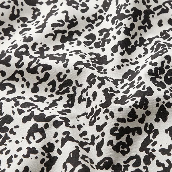 Baumwollpopeline Leomuster | Fibre Mood – wollweiss/schwarz, image number 2