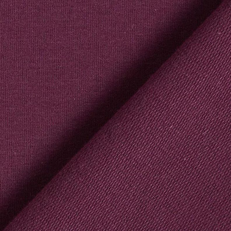GOTS French Terry Sommersweat | Tula – aubergine,  image number 3
