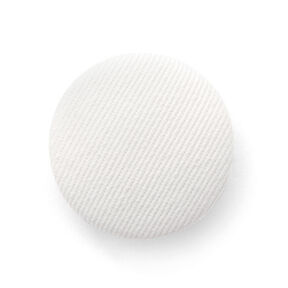 Bezogener Knopf, Baumwollköper – wollweiss, 