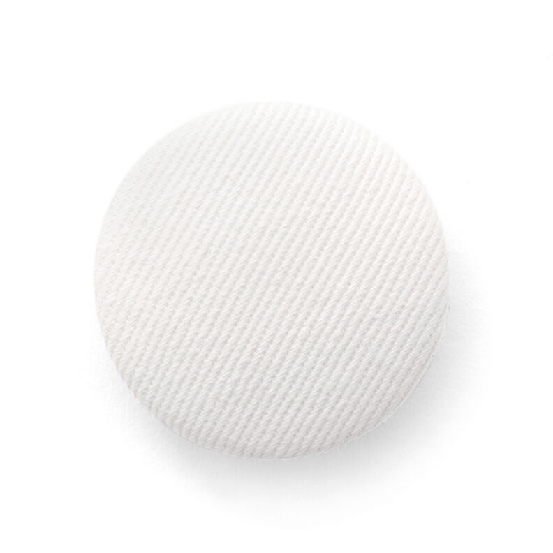Bezogener Knopf, Baumwollköper – wollweiss,  image number 1