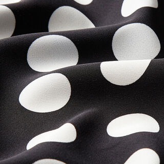 Kreppgewebe Polka Dots [2,5 cm] – schwarz, 