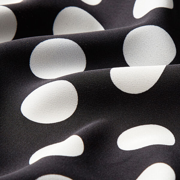 Kreppgewebe Polka Dots [2,5 cm] – schwarz,  image number 2