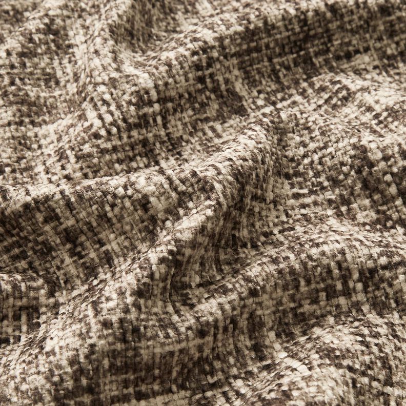 Polsterstoff Velours gepr&auml;gt &ndash; dunkelbraun,  image number 2