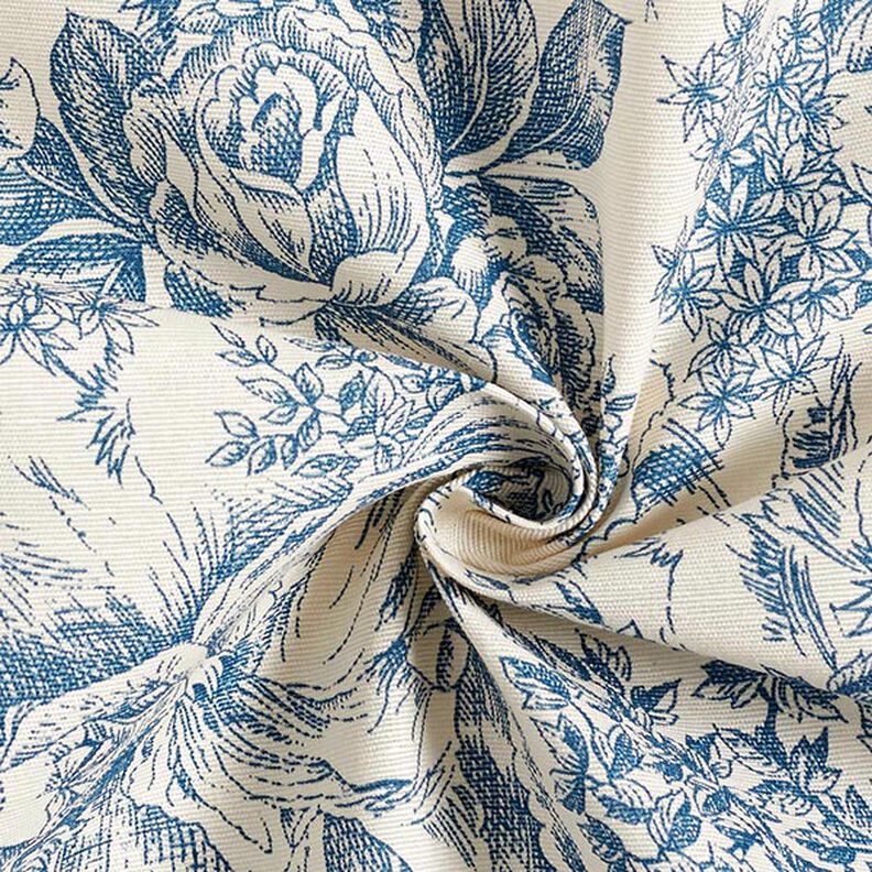 Dekostoff Canvas Toile de Jouy 280 cm – blau,  image number 3