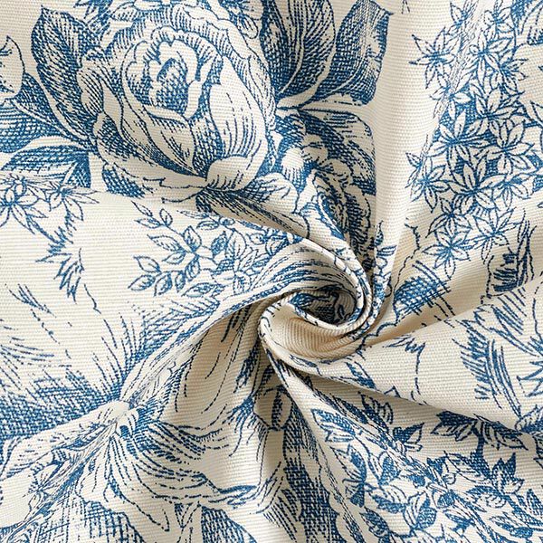 Dekostoff Canvas Toile de Jouy 280 cm – blau,  image number 3