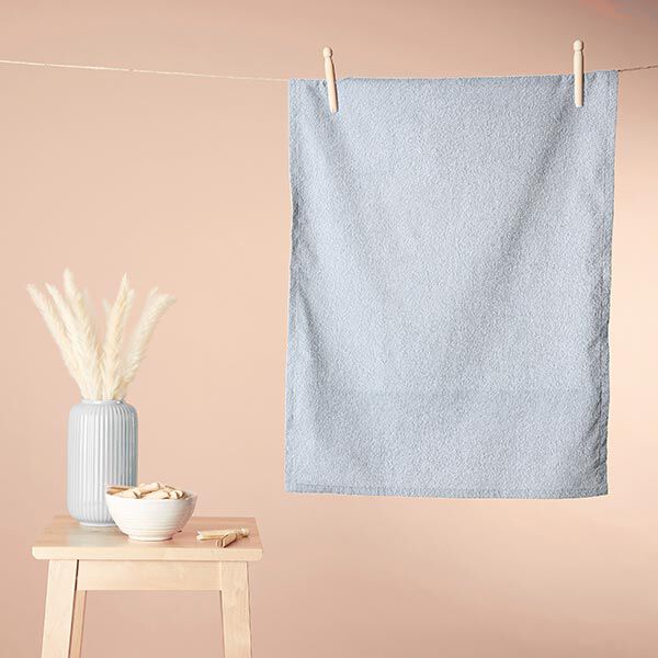 Frotteestoff – babyblau | Reststück 100cm