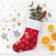 Baumwollstoff Popeline Weihnachtskugeln Goldstaub – signalrot/gold,  thumbnail number 6